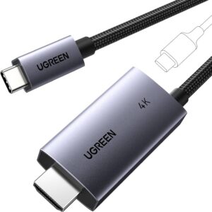 UGREEN Câble USB C vers HDMI 4K 60Hz 18Gbps Adaptateur Thunderbolt 4 3 Type C HDMI2.0 (1M